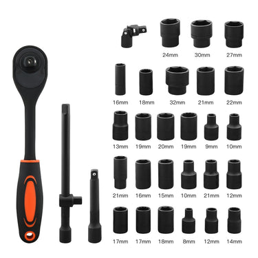 Impact Socket Set 32-Piece 1/2